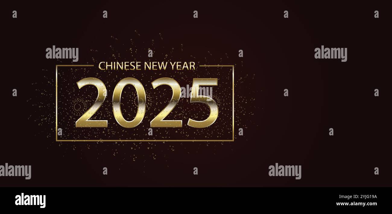 Wir feiern das Jahr des Drachen Happy Chinese New Year 2025 Stock Vektor