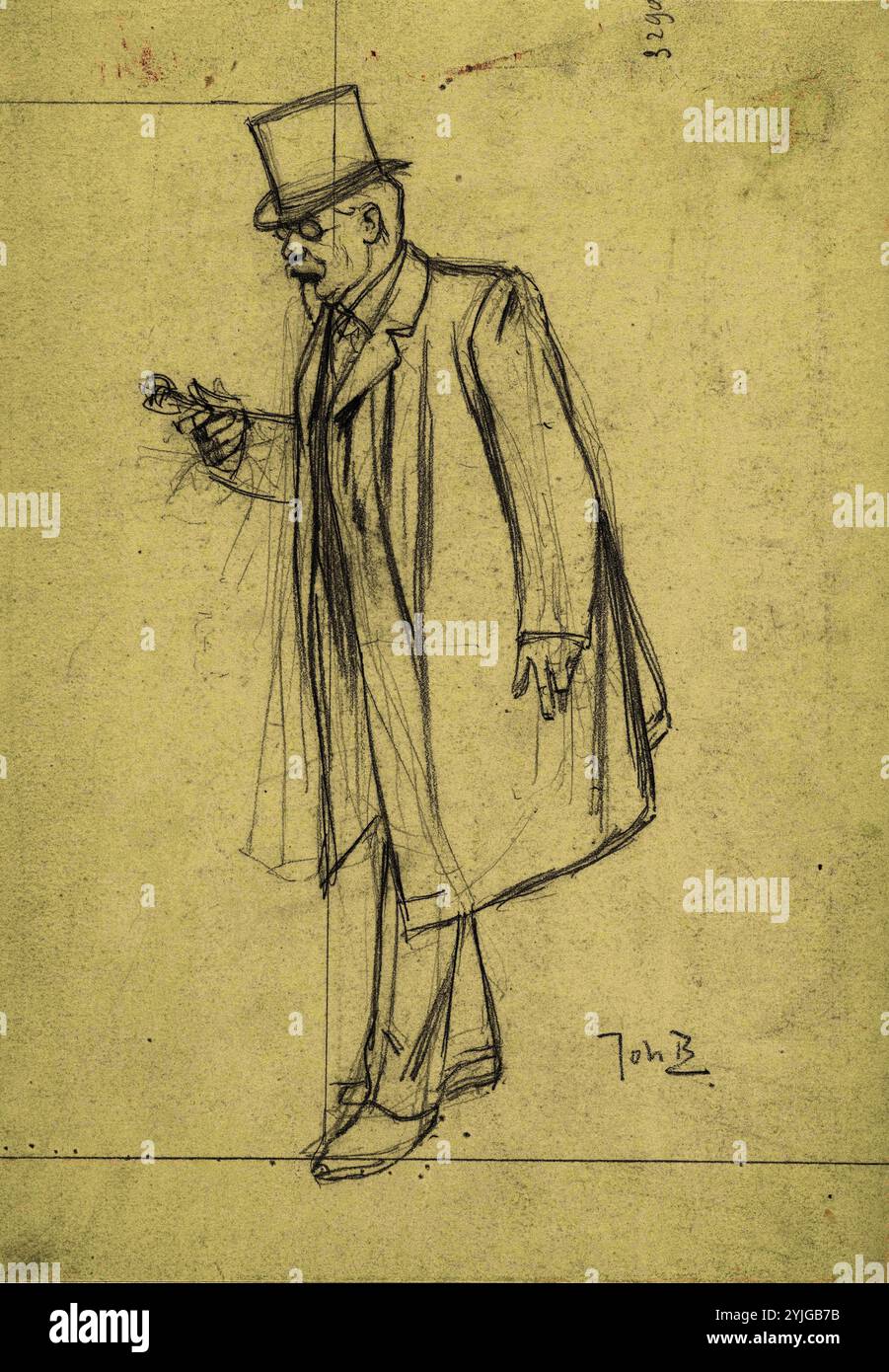 Portrait von August Alleb?. Verfasser der Stellungnahme: Johan Braakensiek. Datierung: 1868 - 1940. Maße: H 242 mm x B 170 mm. Museum: Rijksmuseum, Amsterdam. Stockfoto