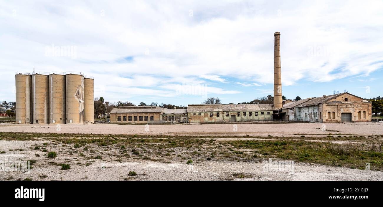 Das historische Zementwerk (die Fundamente) in Portland im zentralen Westen von NSW Stockfoto