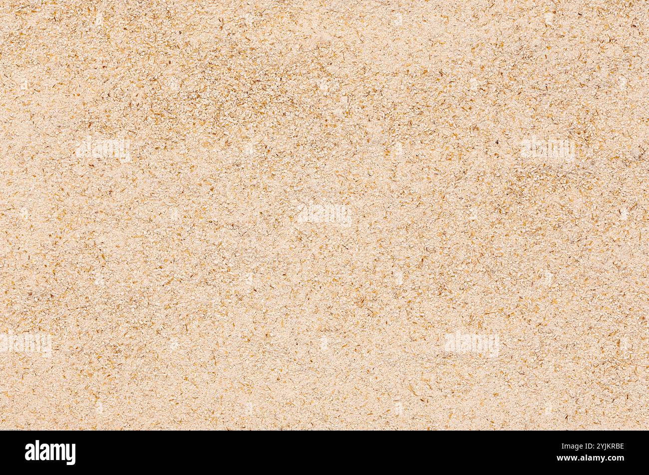 Makrofotografie von grobem Vollkornhafermehl, Rohzutat, Ballaststoffen, Kleie, Gluten, Haferflocken Stockfoto
