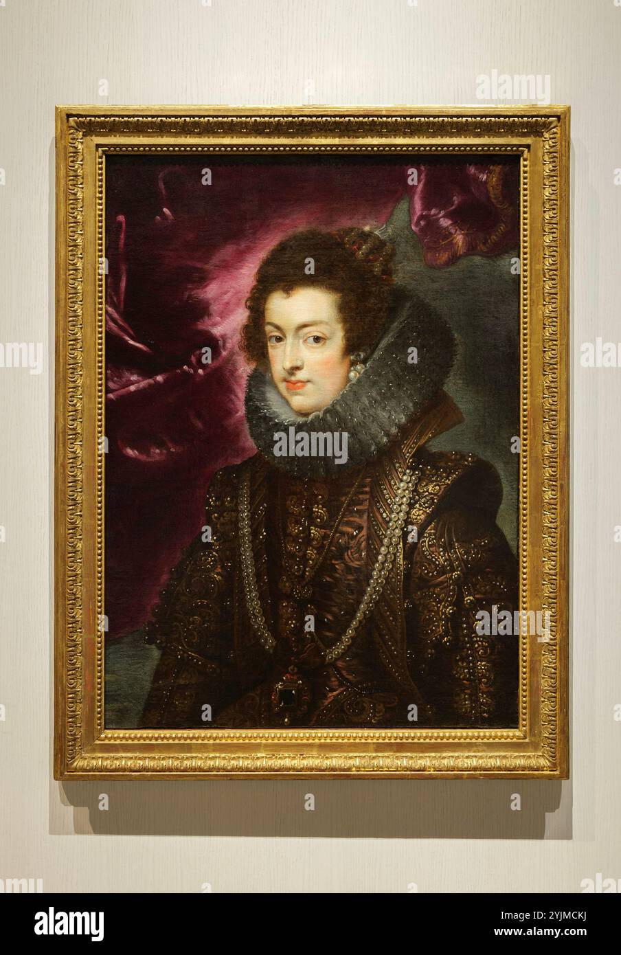 Isabella von Bourbon bekleidet in Brocade. Öl auf Leinwand. Um 1632 von Peter Paul Rubens. Royal Collections Gallery. Stockfoto