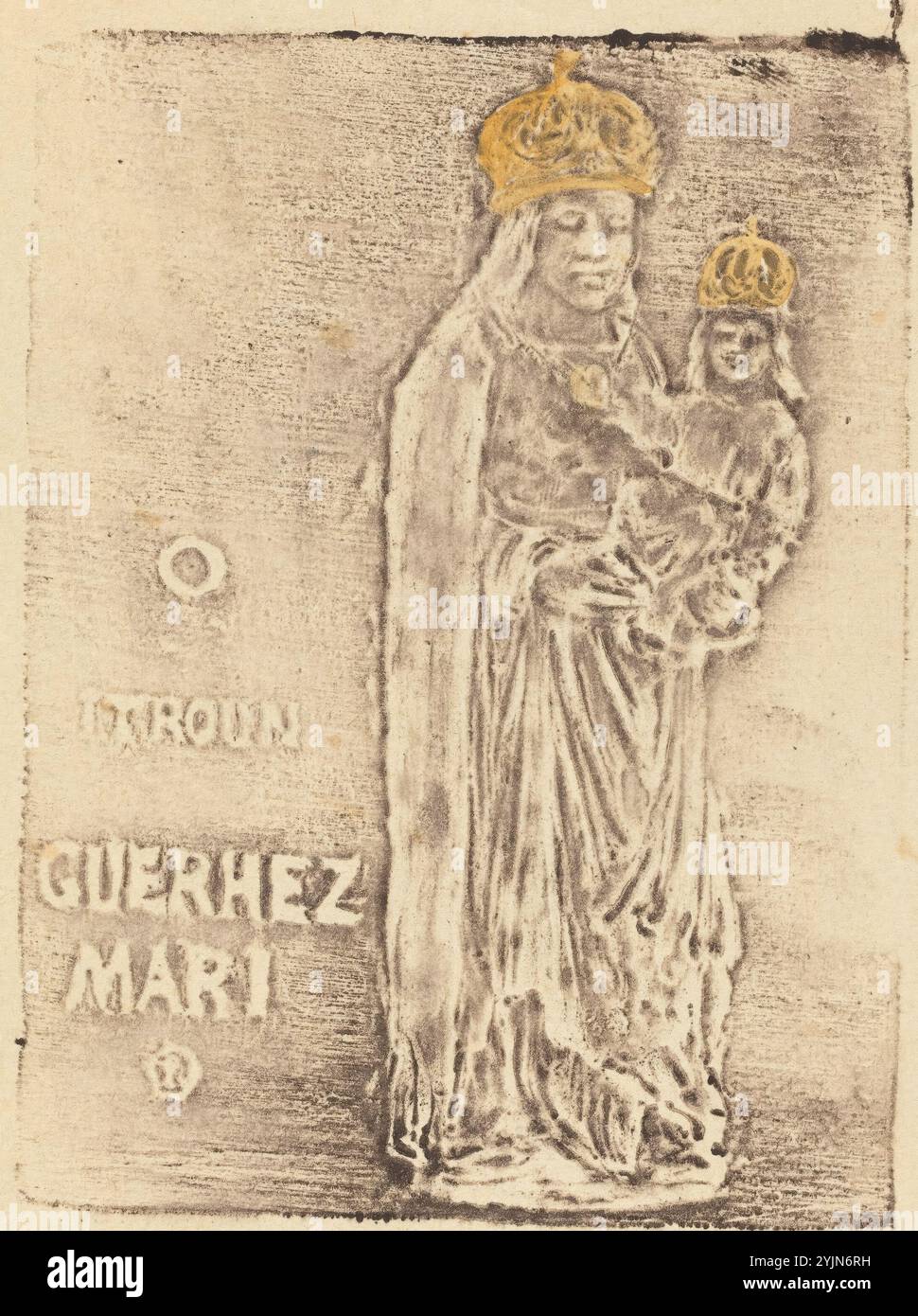 Pierre Roche, Französisch, 1855–1922, Notre Dame du Folgoet (unsere Lieben Frau von Folgoet), Zigeuner Stockfoto