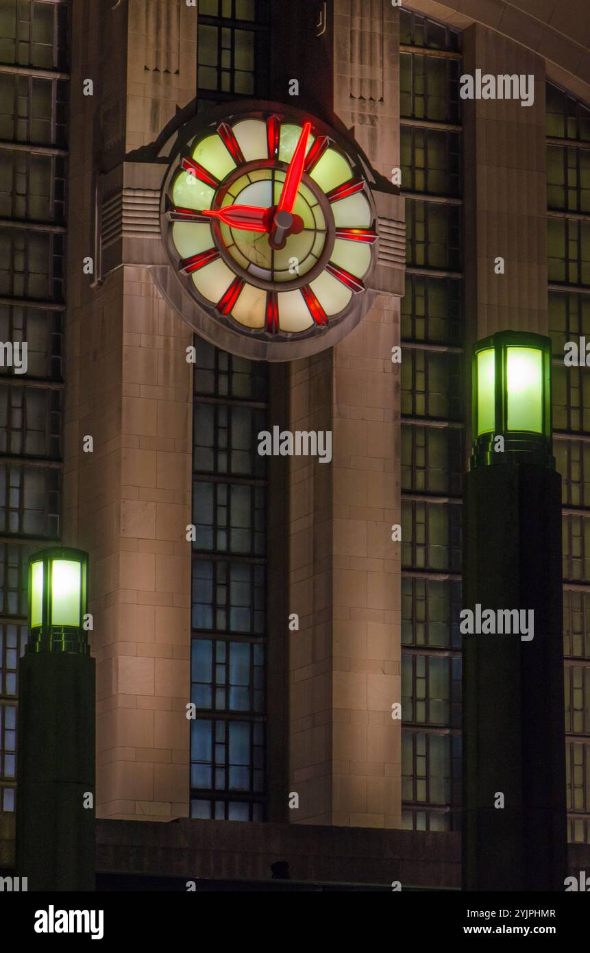 Clock union Terminal cincinnati Stockfoto