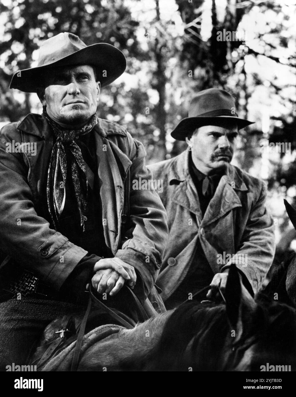 Robert Duvall, John Pearce, am Set des Westernfilms The Great Northfield, Minnesota RAID, Universal Pictures, 1972 Stockfoto