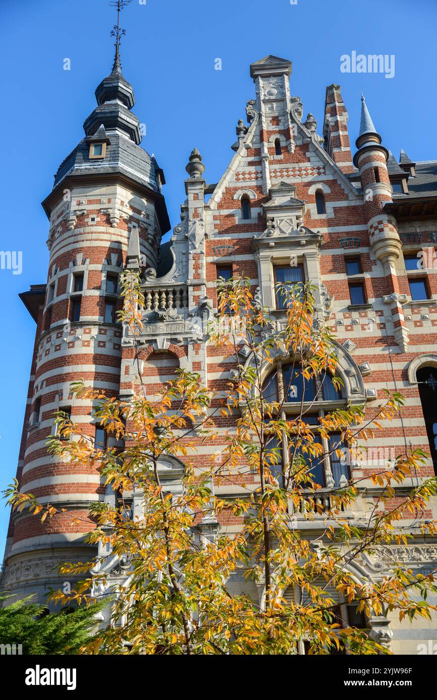 Jugendstilhäuser in Cogels-Osylei, Antwerpen, Belgien Stockfoto