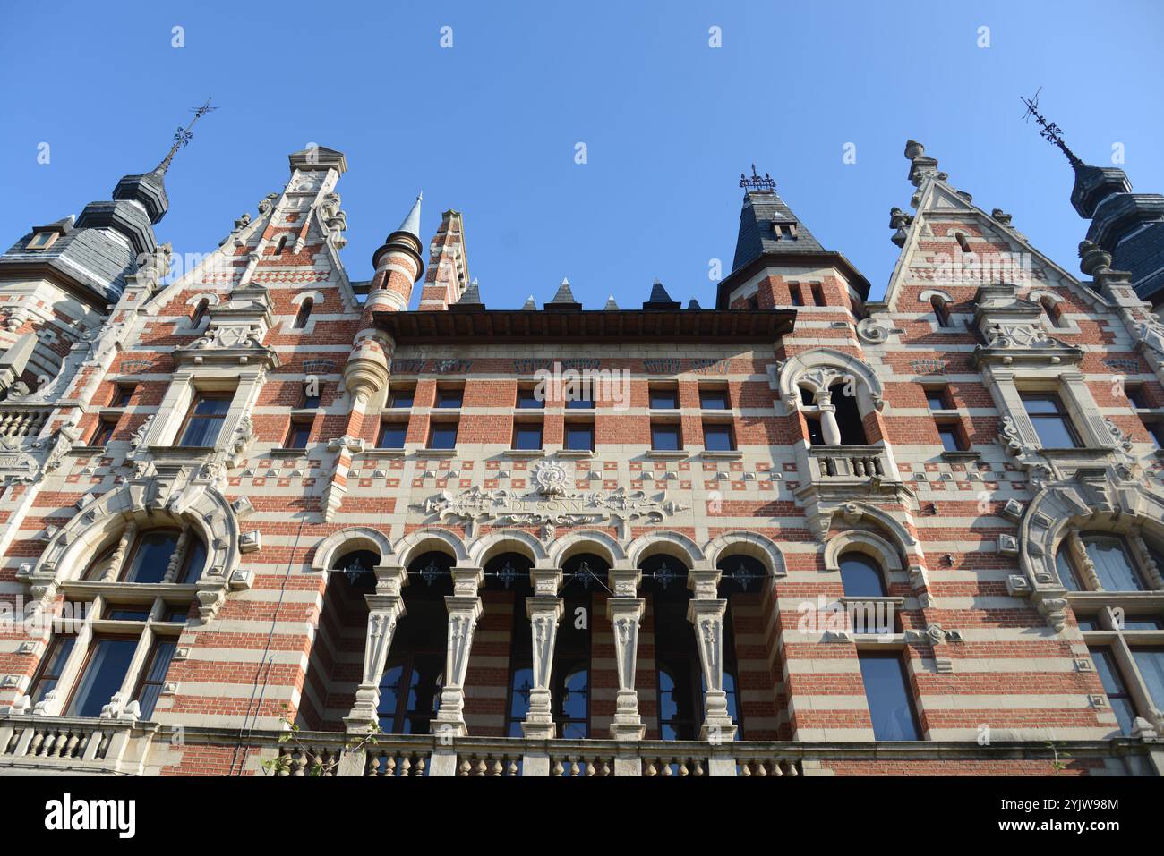 Jugendstilhäuser in Cogels-Osylei, Antwerpen, Belgien Stockfoto