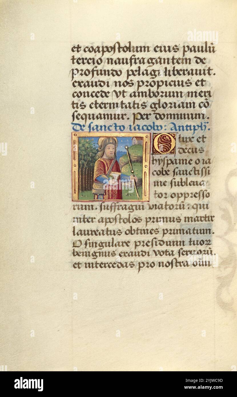 Jacobus; Poncher Stunden, ca. 1500. Stockfoto