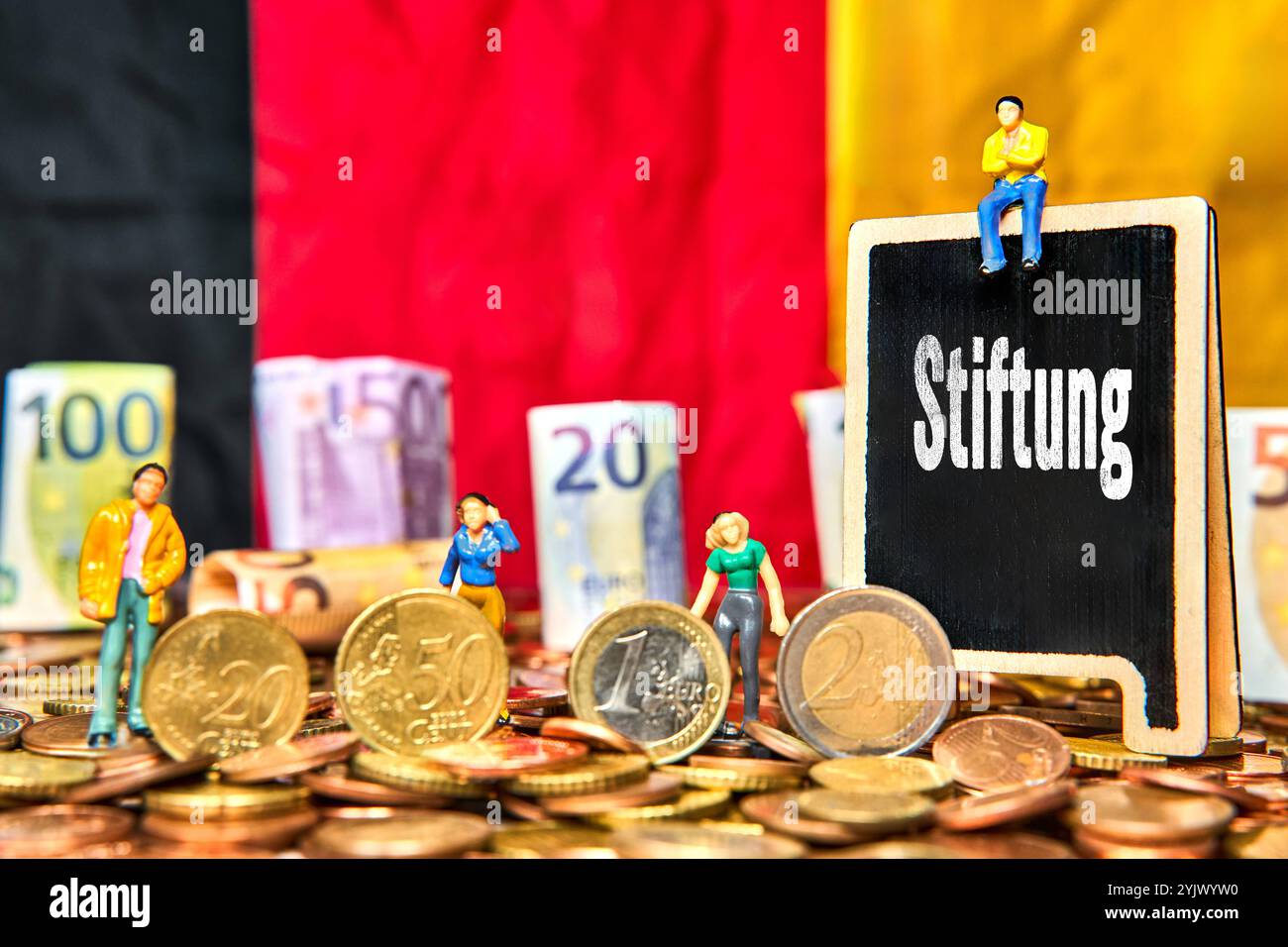 Bayern, Deutschland - 13. November 2024: Stiftungen oder Stiftung in Deutschland, Symbol für Stiftung für allgemeine Zwecke und Wohltätigkeitsstiftung, die Geld spendet. FOTOMONTAGE *** Stiftungen bzw. Stiftung in Deutschland, Symbol für Stiftung für allgemeine Zwecke und gemeinnützige Nutzen welches Geld stiftet. FOTOMONTAGE Stockfoto