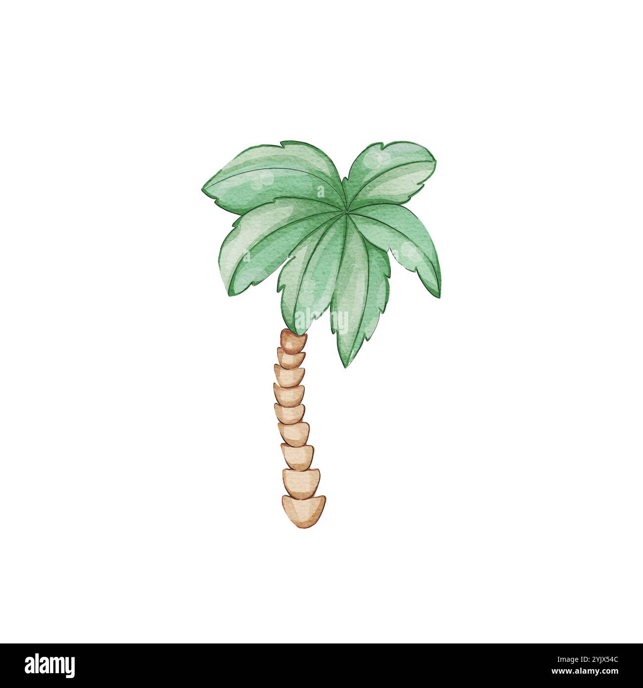 Niedliche Illustration mit Aquarell Stockfoto