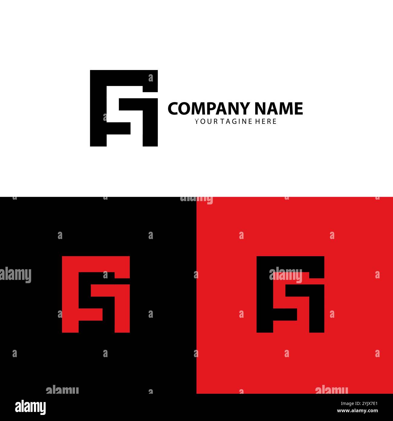 Letter GS Logo Design Vektor Stock Vektor