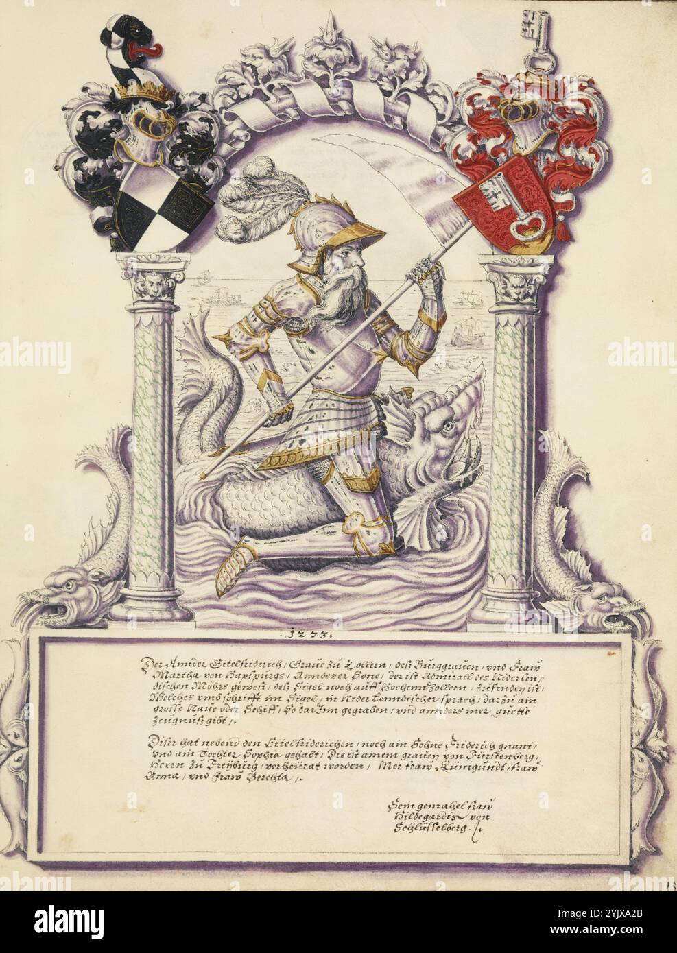 Eitelfriedrich II. Hohenzollern, um 1572. Weitere Informationen:Chronik der Familie Hohenzollern. Stockfoto