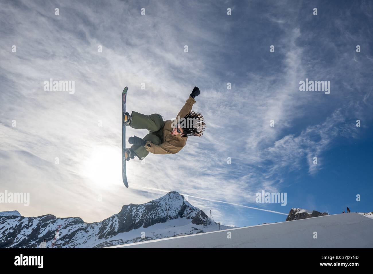 Ayumu Hirano in der Halfpipe in Kaprun Österreich Stockfoto