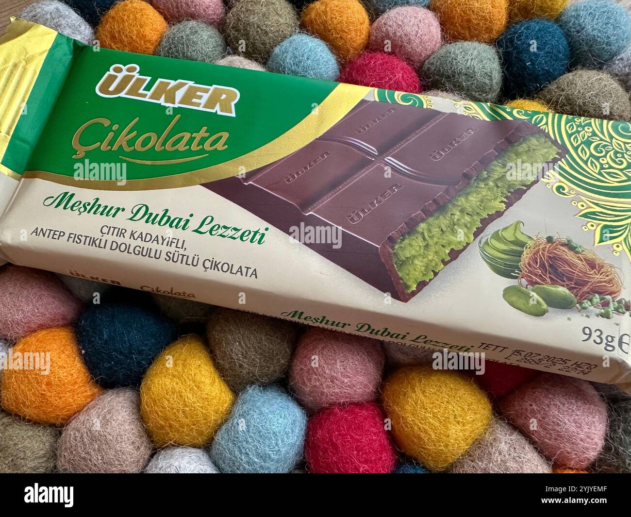 Eine Bar Dubai Schokolade von der türkischen Firma Ülker Stockfoto