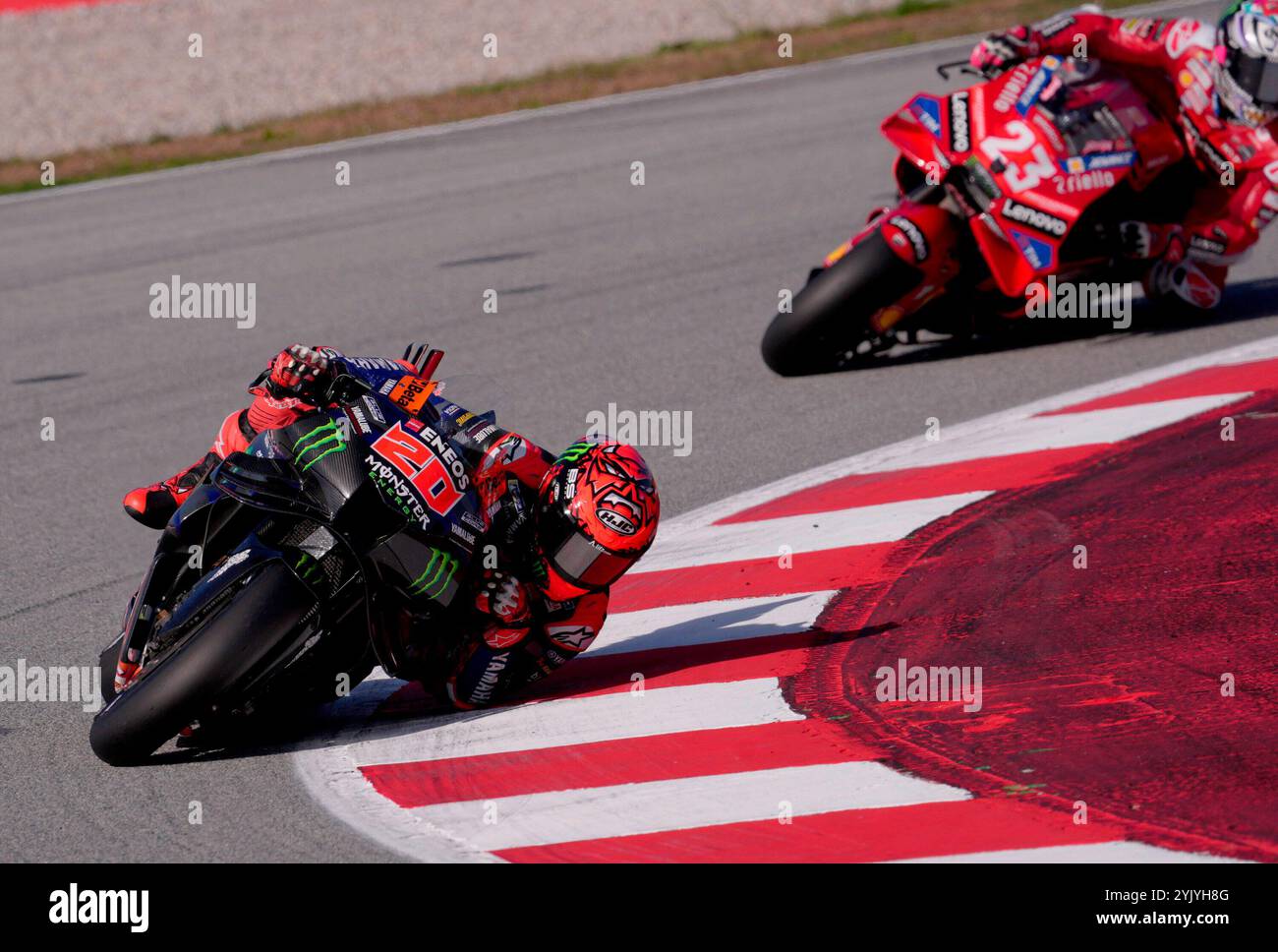 Barcelona, Spanien. November 2024. 15.11.2024, Circuit de Barcelona-Catalunya, Barcelona, MotoGP Motul Solidarity Grand Prix von Barcelona, Foto Fabio Quartararo aus Frankreich, Monster Energy Yamaha MotoGP/dpa/Alamy Live News Stockfoto