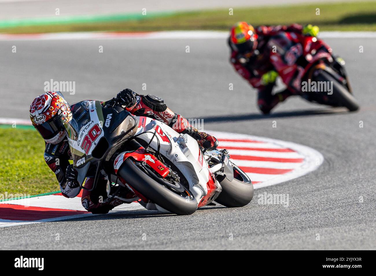 Circuit de Barcelona, Barcelona, Katalonien, Spanien. November 2024. 2024 MotoGP Motul Solidarity Grand Prix von Barcelona, Qualifikationstag; Takaaki Nakagami vom LCR Honda tritt während der Qualifying-Session an. Credit: Action Plus Sports/Alamy Live News Stockfoto