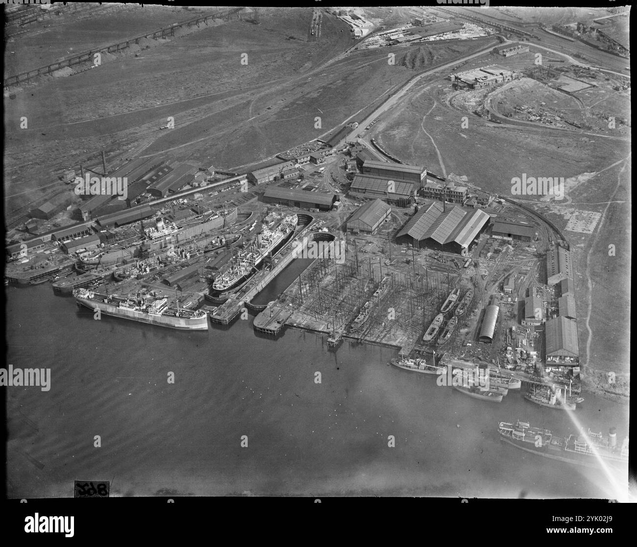 Smith's Docks, South Bank, Middlesborough, 1930er Jahre. Stockfoto