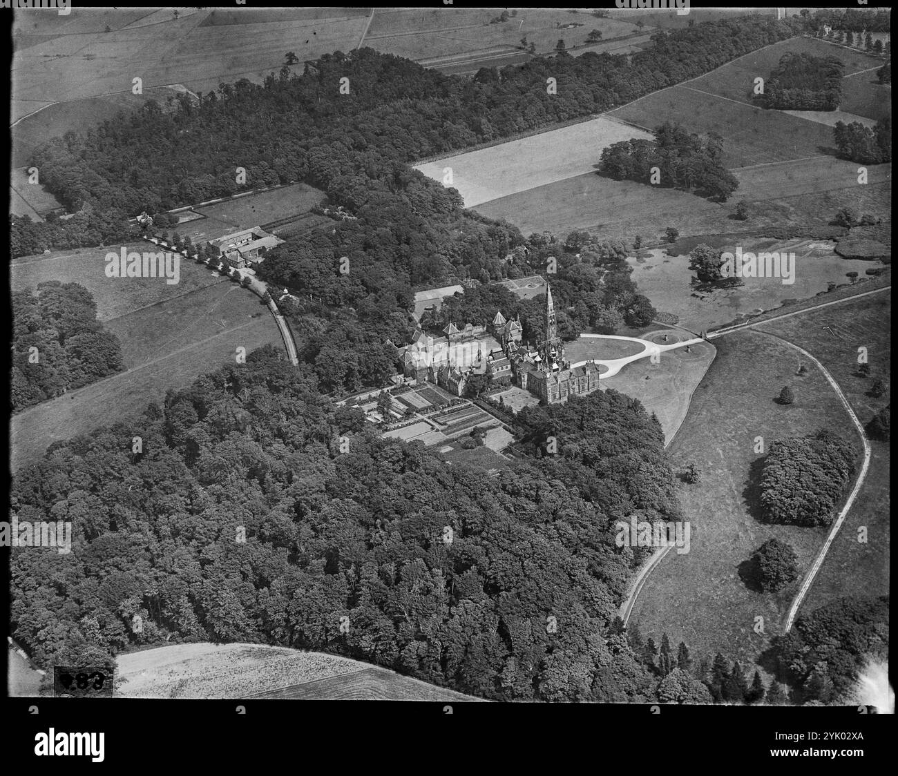 Scarisbrick Hall, Scarisbrick, Lancashire, 1930er Jahre. Stockfoto