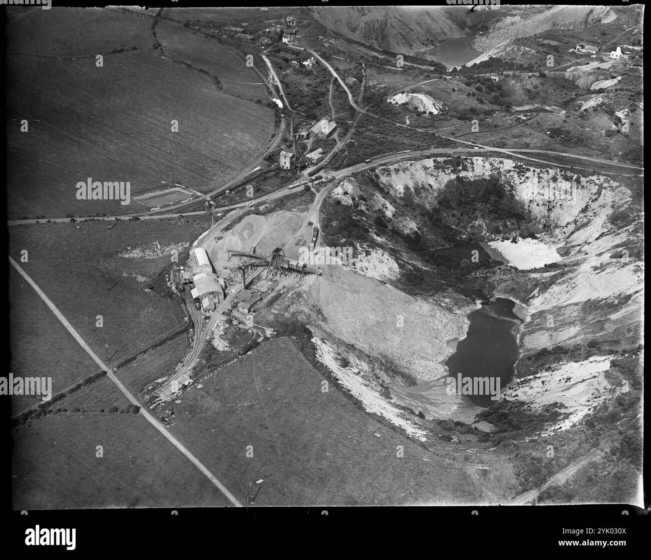 Die Roanhead Iron Mines Rita Pit, Dalton-in-Furness, Cumbria, 1930er Jahre. Stockfoto