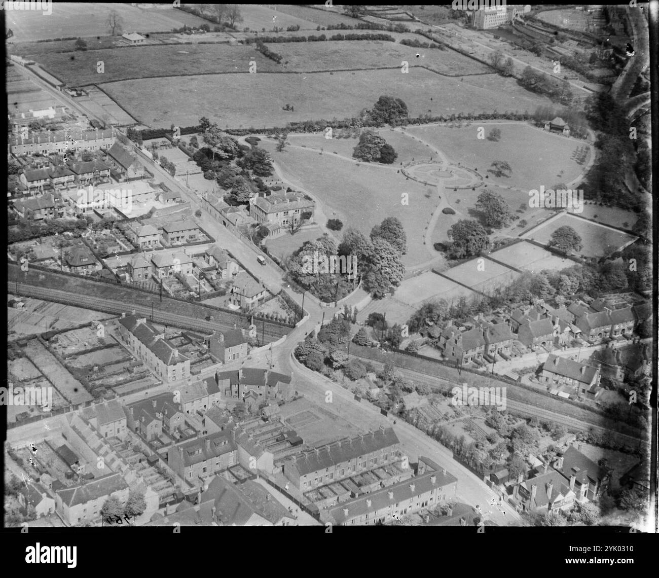 Carr Bank Memorial Park, Mansfield, 1930er Jahre. Stockfoto