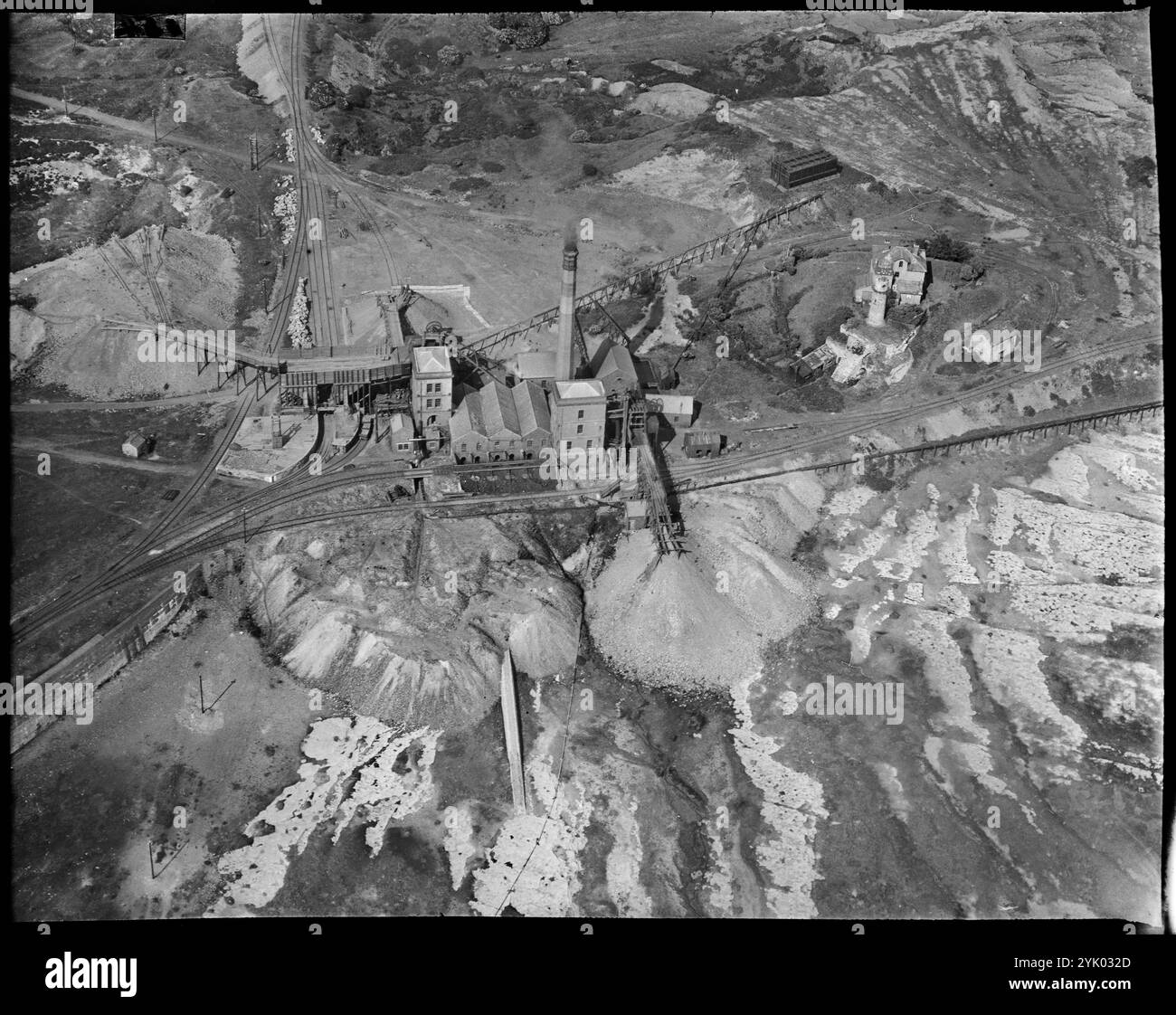 Die neue Annie Lowther Grube und Umgebung der Hodbarrow Iron Ore Mines, Millom, Cumbria, 1930er Jahre. Stockfoto
