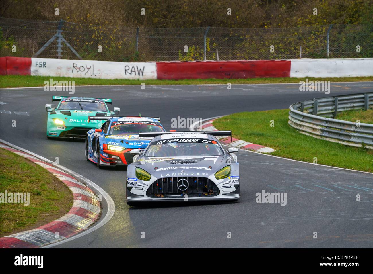 16.11.2024 Nürburgring Langstrecken Serie (NLS) Saisonfinale, Nürburgring, Deutschland, Bild: Start der 6. Langstreckenrennen Nürburgring Stockfoto