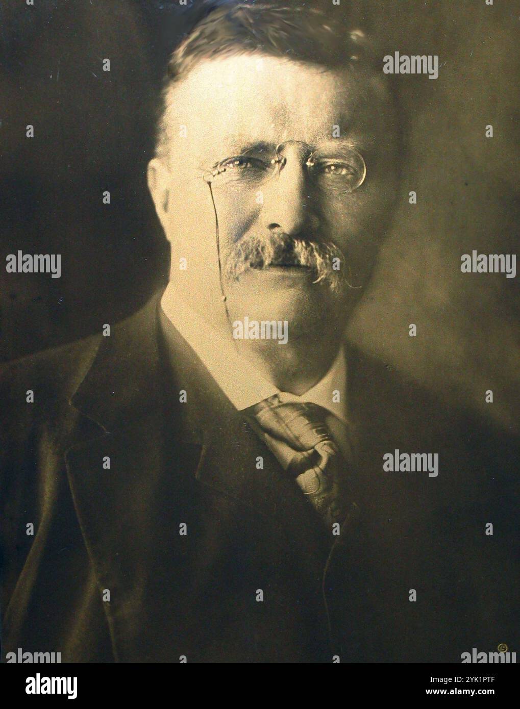 US-Präsident Theodore Roosevelt, 1904, Foto von Edward Sheriff Curtis. Stockfoto