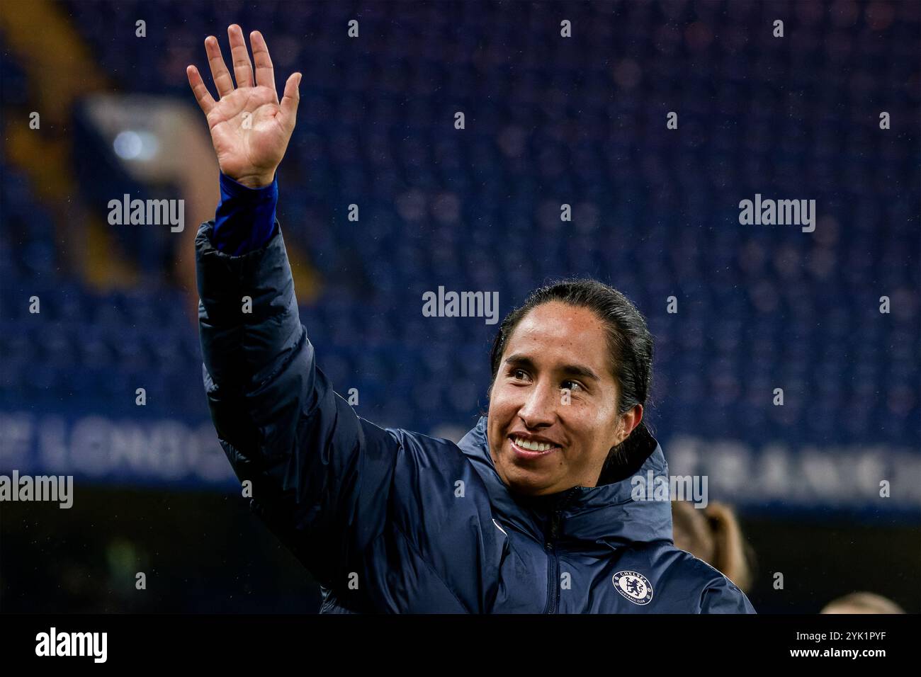 London, Großbritannien. November 2024. London, England, 16. November 2024: Mayra Ramirez (7 Chelsea) nach dem Spiel der Womens Super League zwischen Chelsea und Manchester City an der Stamford Bridge in London. (Pedro Porru/SPP) Credit: SPP Sport Press Photo. /Alamy Live News Stockfoto