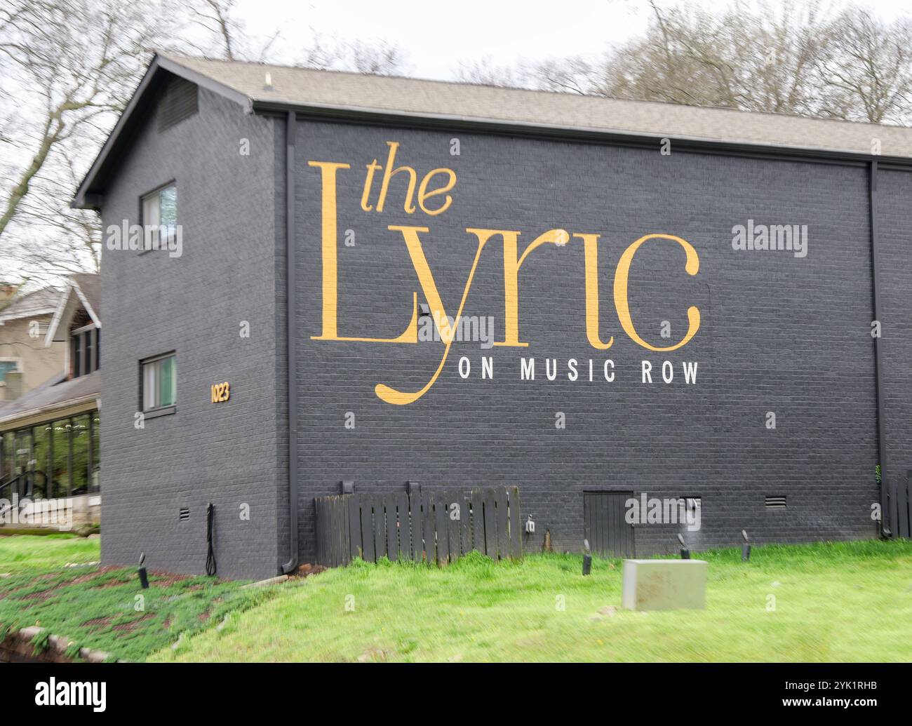 NASHVILLE, TN – 15. März 2024: The Lyric on Music Row, ein Musikstudio in Nashville, Tennessee. Stockfoto