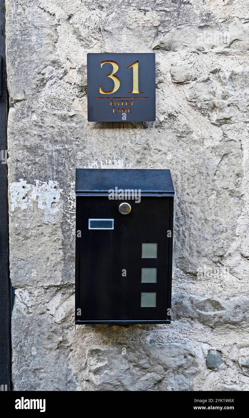 Hausnummer. 31 Entry Lane, Kendal, Cumbria, England, Vereinigtes Königreich, Europa. Stockfoto
