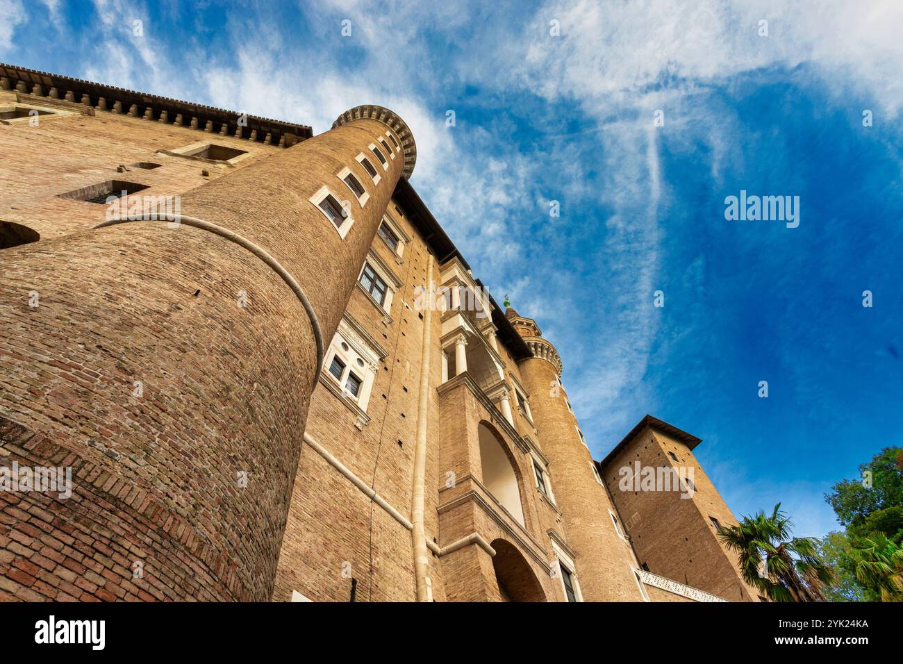 Palazzo Ducale. Altstadt, Urbino, Marken, Italien, Europa Stockfoto