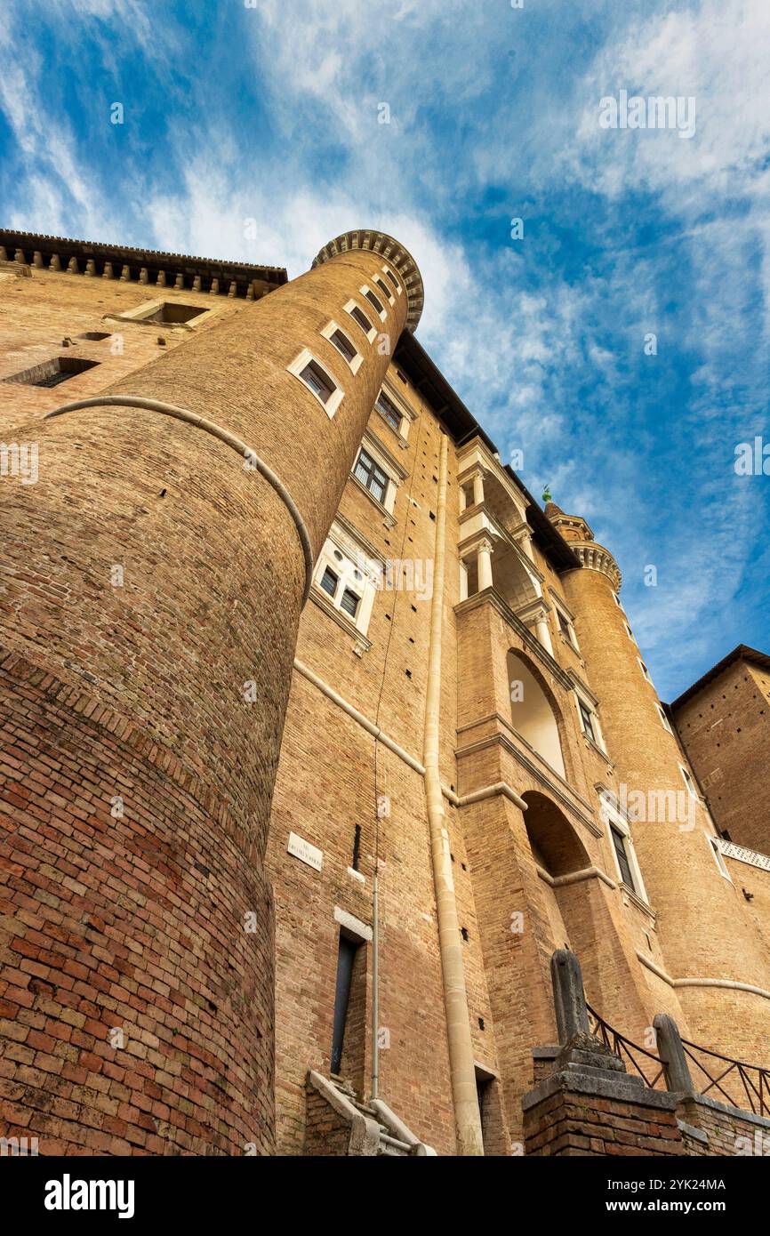Palazzo Ducale. Altstadt, Urbino, Marken, Italien, Europa Stockfoto