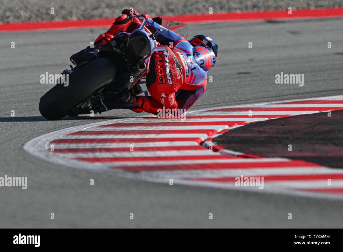 Barcelona, Spanien. November 2024. Qualifikation für den Motul Solidarity Grand Prix von Barcelona der MotoGP auf dem Barcelona-Catalunya Circuit. November 2024. Im Bild: Marc Marquez Clasificacion del Gran Premio Solidario Motul de MotoGP de Barcelona en el Circuito de Barcelona-Catalunya. 16 de Noviembre de 2024 POOL/ MotoGP.com/Cordon Pressebilder sind nur für redaktionelle Zwecke bestimmt. Obligatorischer Vermerk: © MotoGP.com Credit: CORDON PRESS/Alamy Live News Stockfoto