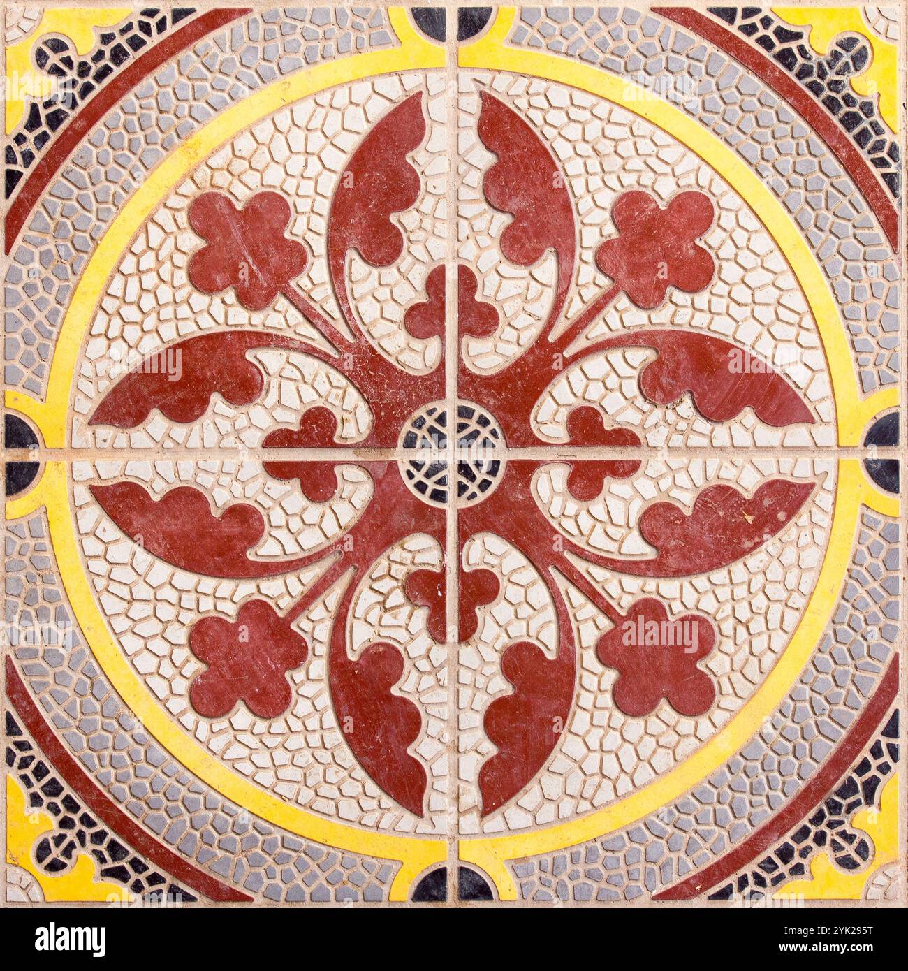 Fliesen mit Muster aus altem arabischem ethnischem Ornament - Bodendekoration Stockfoto