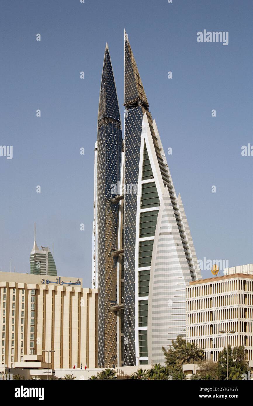 Bahrain, Manama, World Trade Centre Stockfoto