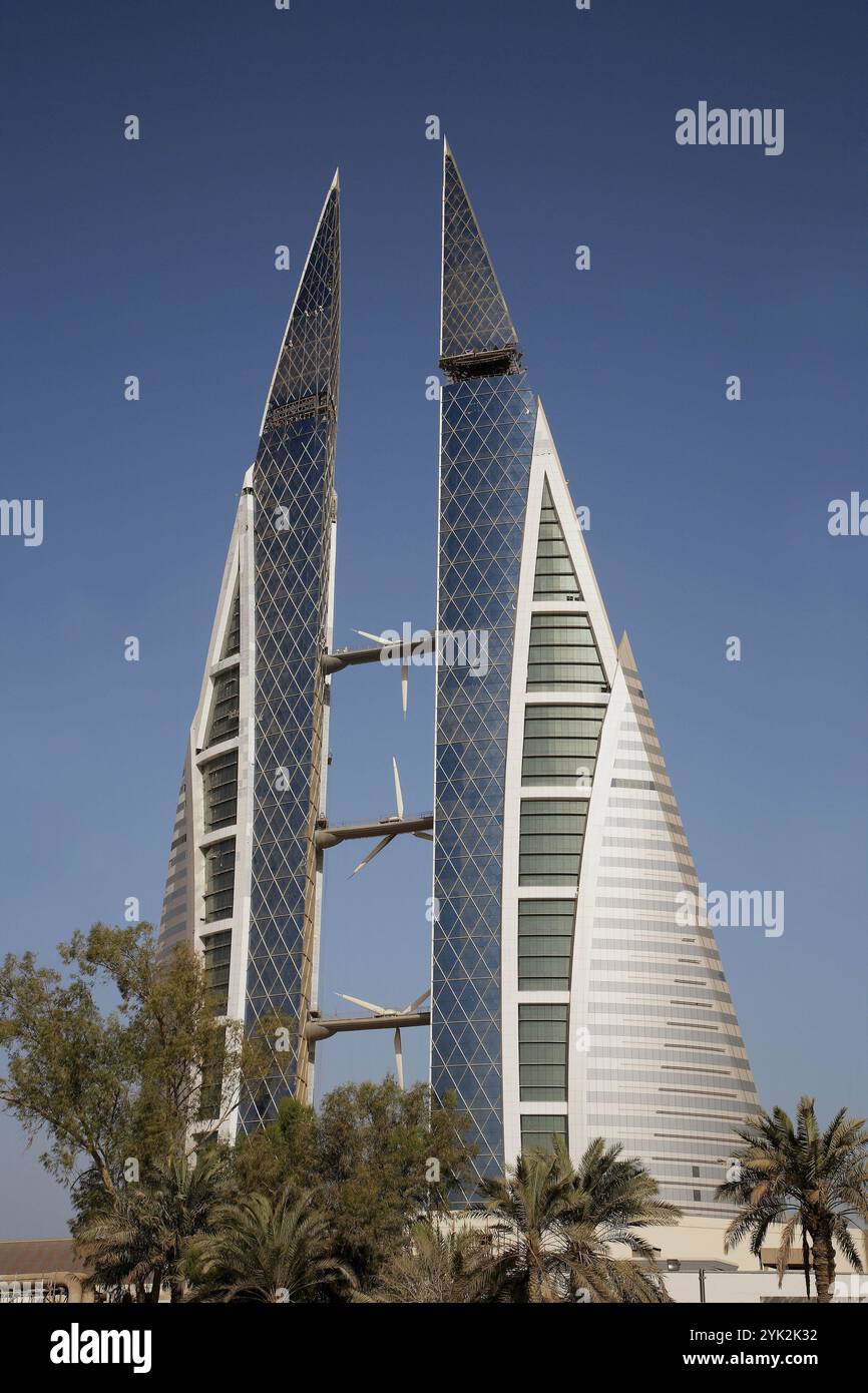 Bahrain, Manama, World Trade Centre Stockfoto