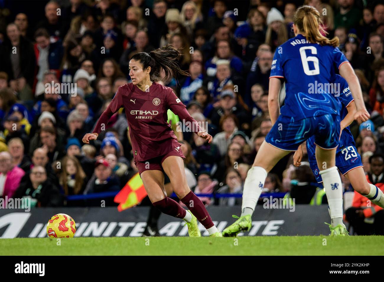 London, Großbritannien. November 2024. London, England, 16. November 2024: Leila Ouahabi (15 Manchester City) in Aktion während des Womens Super League-Spiels zwischen Chelsea und Manchester City an der Stamford Bridge in London. (Pedro Porru/SPP) Credit: SPP Sport Press Photo. /Alamy Live News Stockfoto