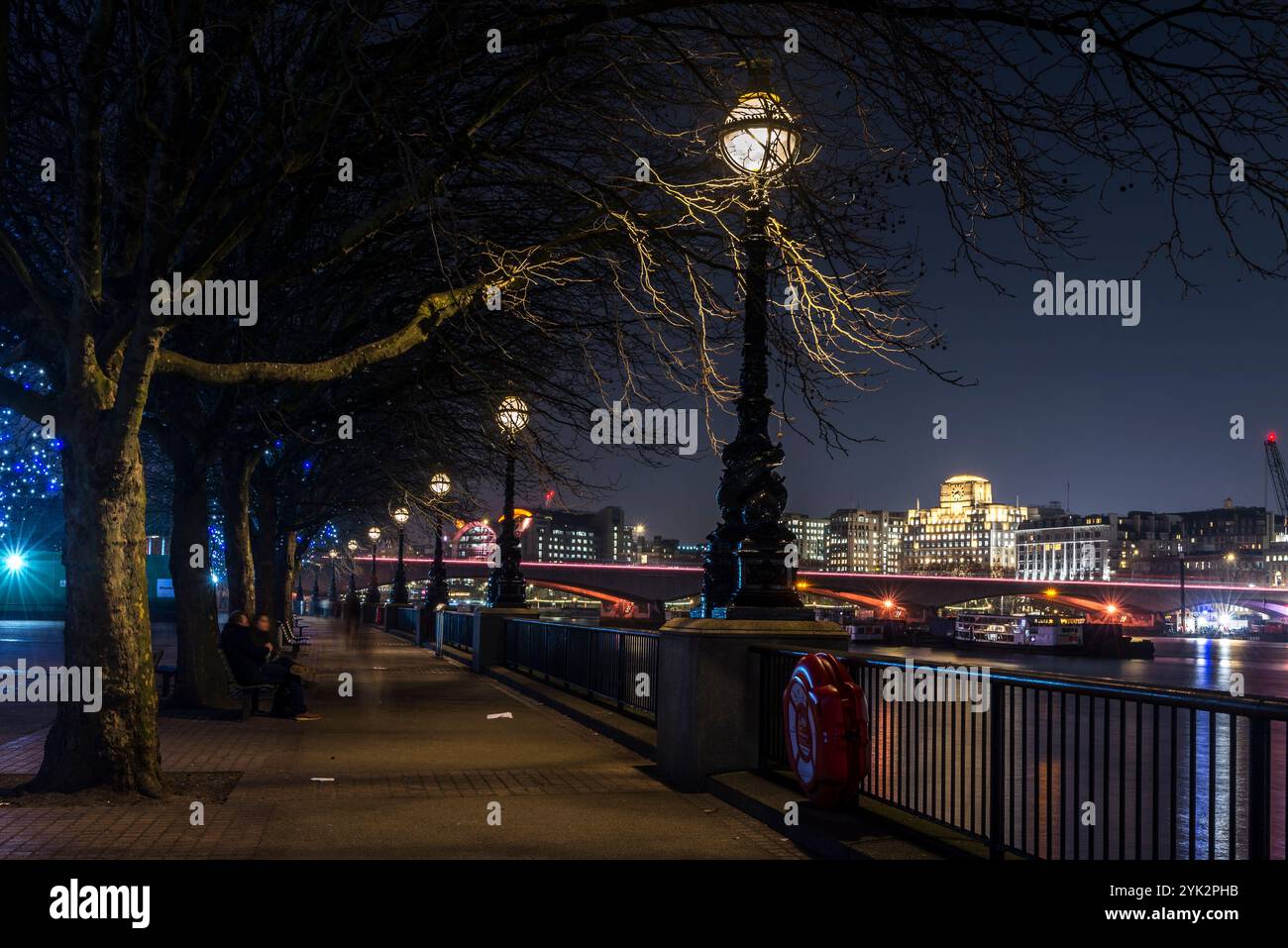 Nikon D600 Nachtfotos auf einem Stativ von Stadtlandschaften in London Stockfoto