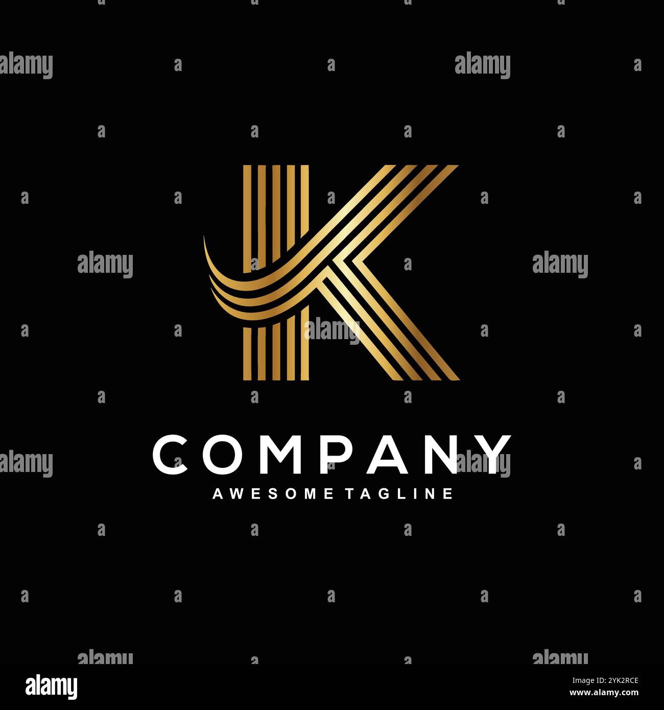 Letter K-Logo für Unternehmen Stock Vektor