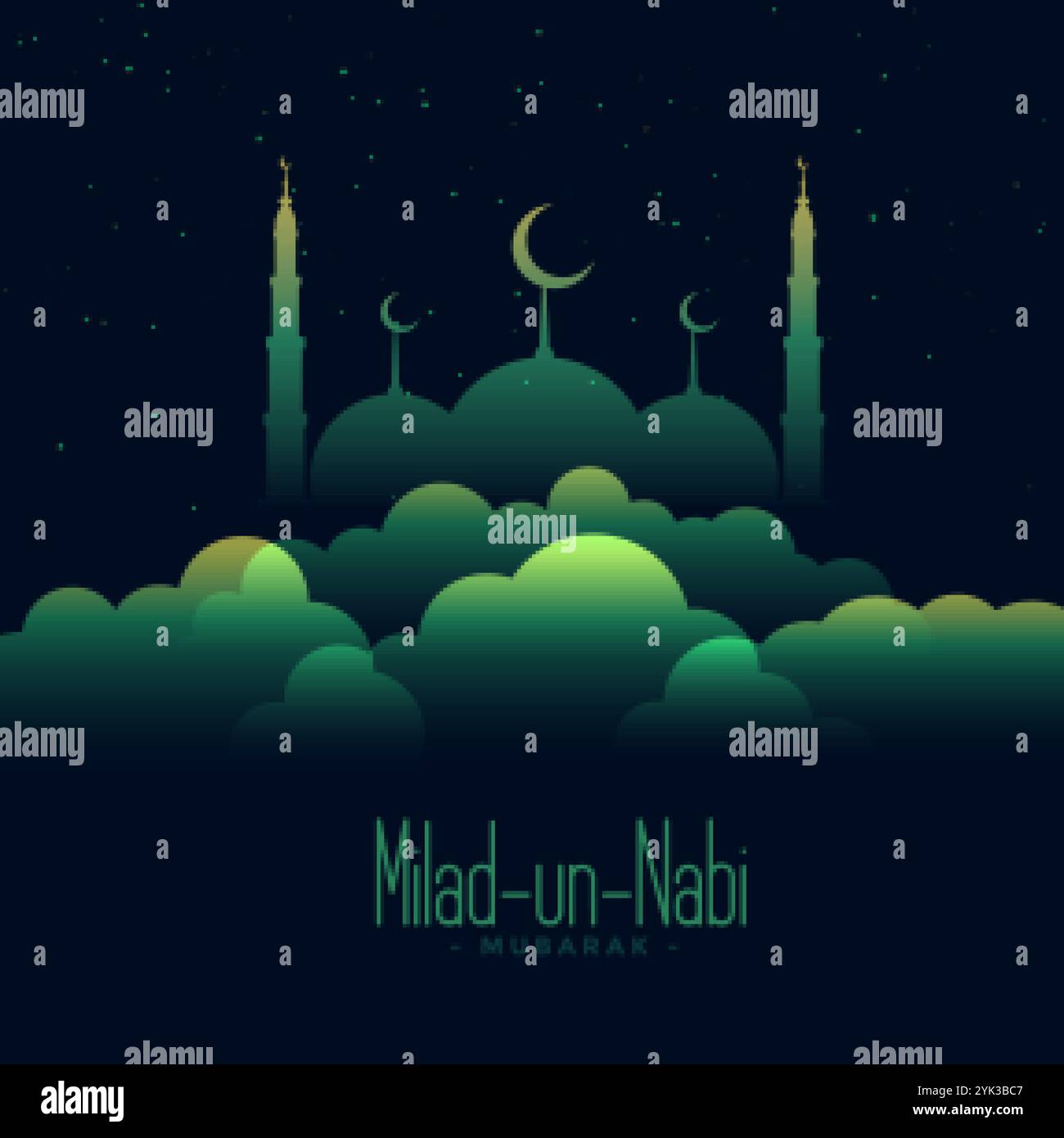 Kreative Hintergrund von Eid milad un nabi Festival Stock Vektor