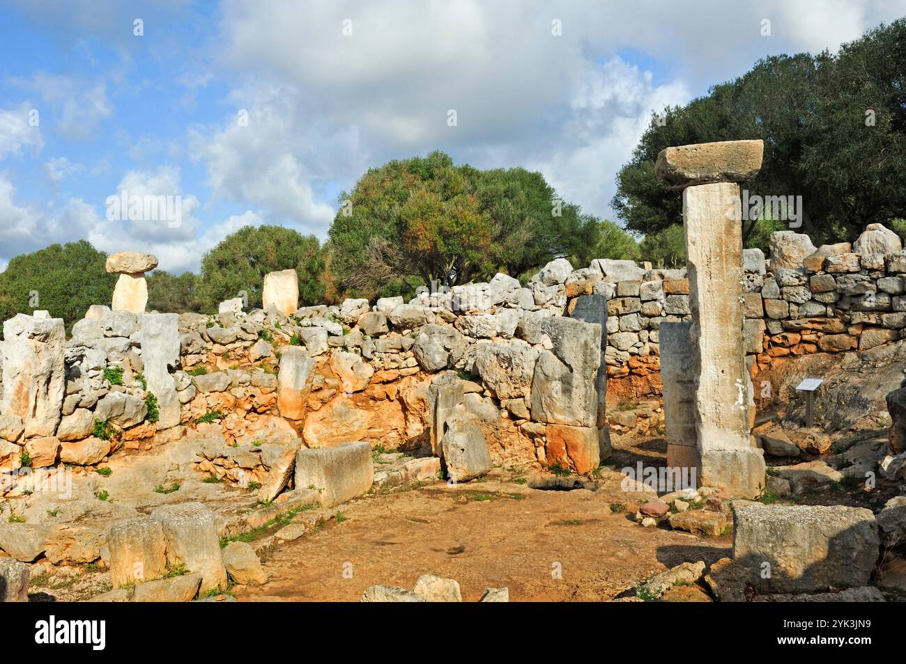 Südteil des Torre d'en Galmes ein talayotisches Gebiet auf Menorca, Balearen, Spanien, Europa Stockfoto