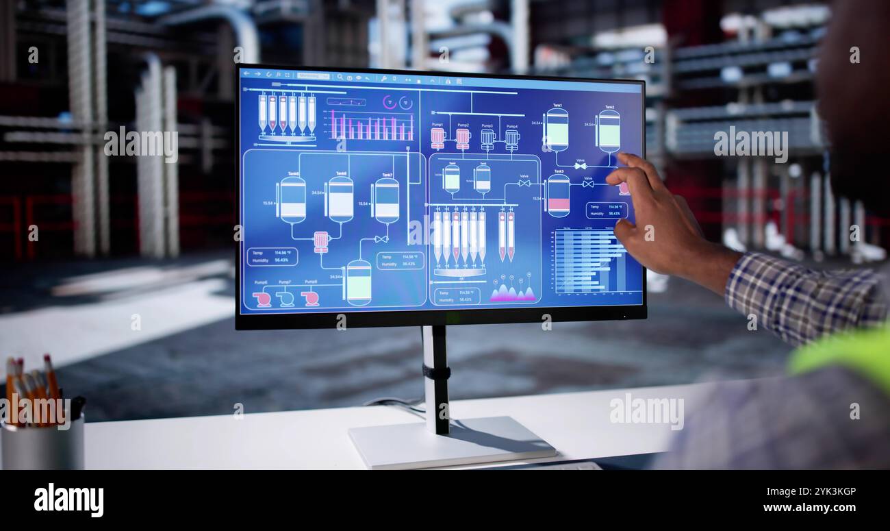 Automatisierung Und Innovation In Der Öl- Und Gasindustrie Stockfoto