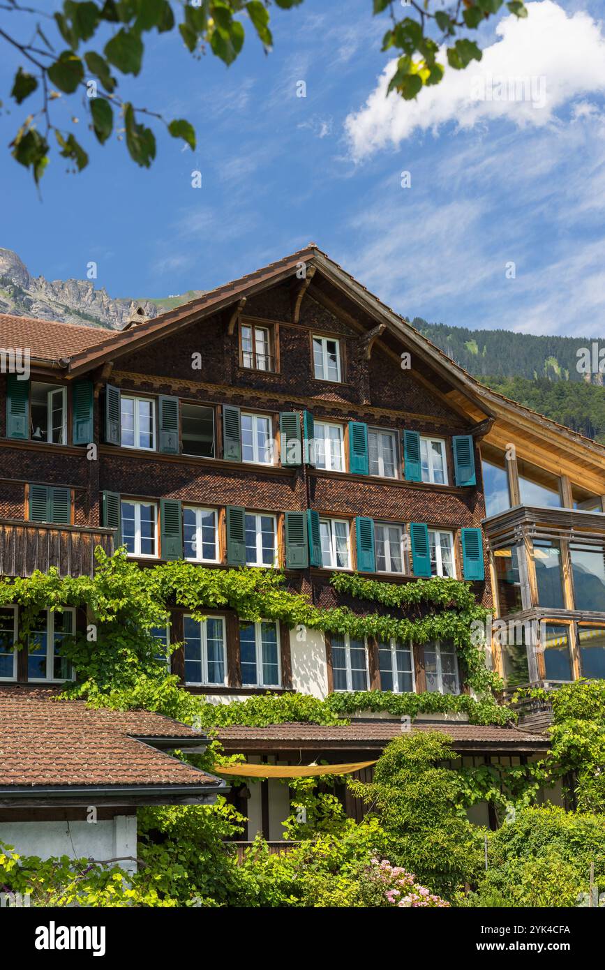 Traditionelles Gästehaus, Brienz, Schweiz Stockfoto