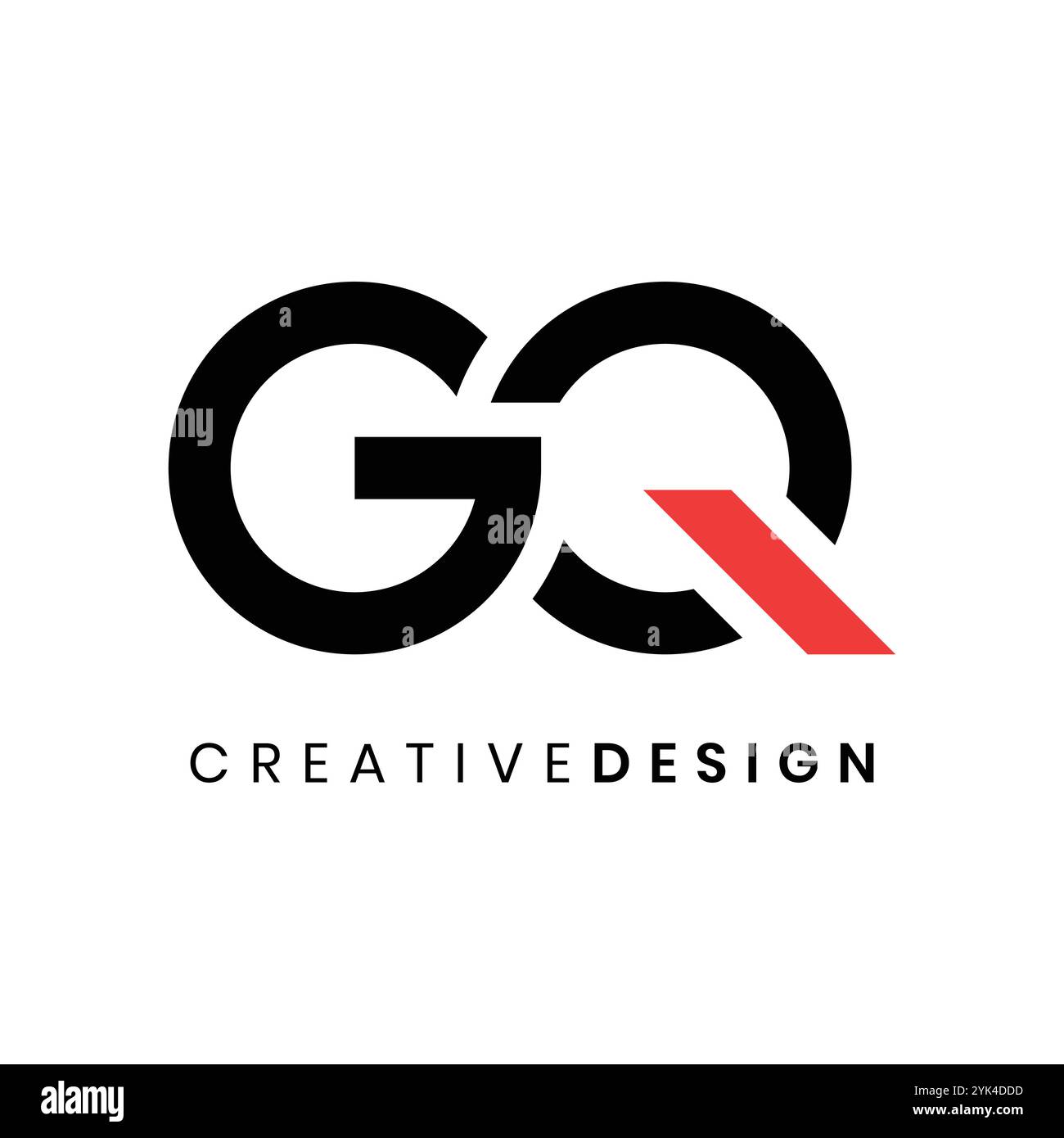 Kreative moderne erste GQ Logo Design Vektor Illustration Stock Vektor