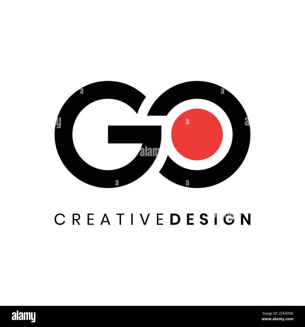 Moderner Letter GO Logo Design Vektor für Unternehmen Stock Vektor