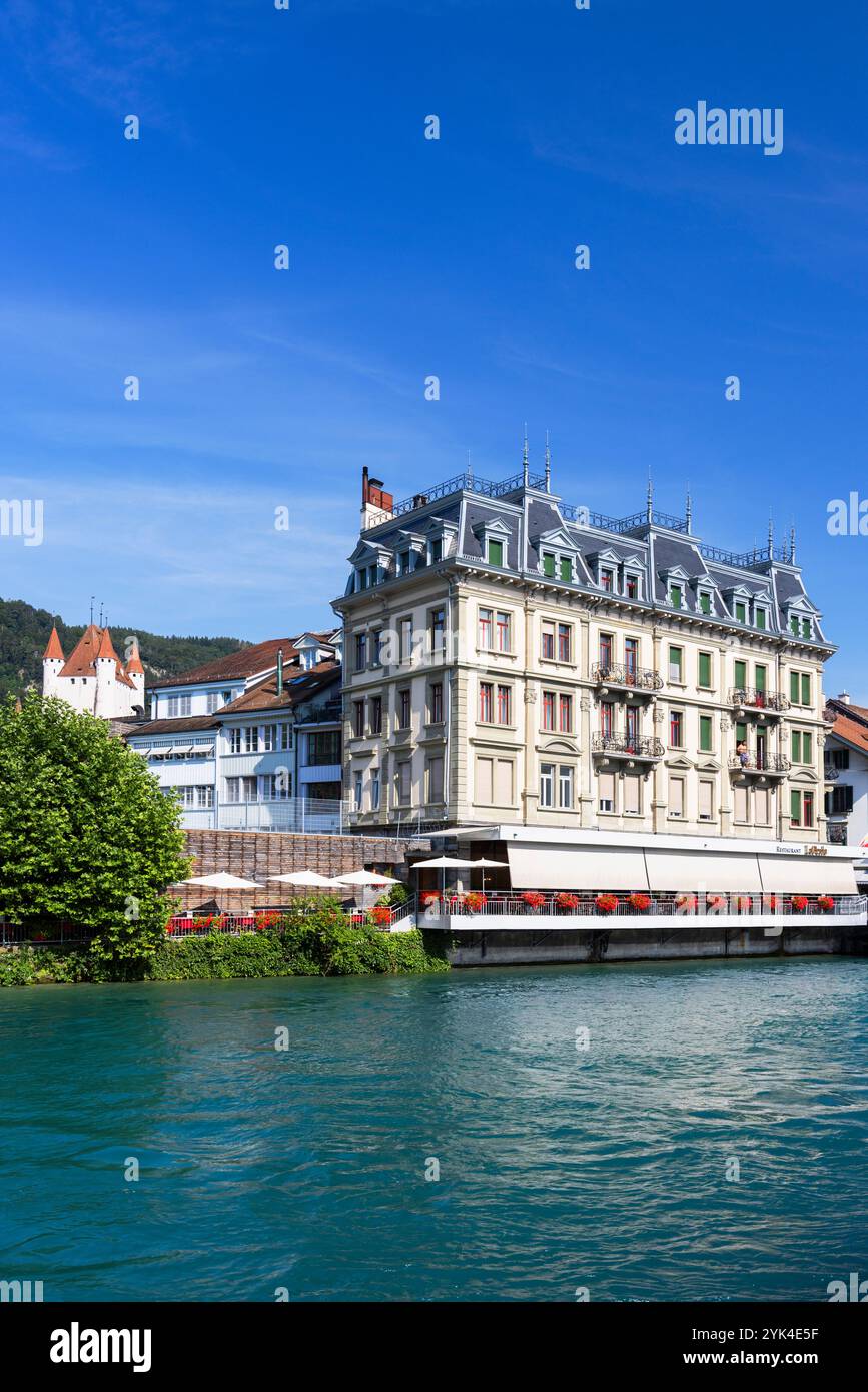 Hotel an der Aare, Thun, Kanton Bern, Schweiz Stockfoto