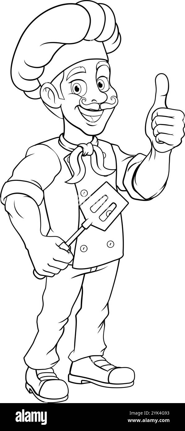 Chef neu 2024 A13 BW-38 Stock Vektor