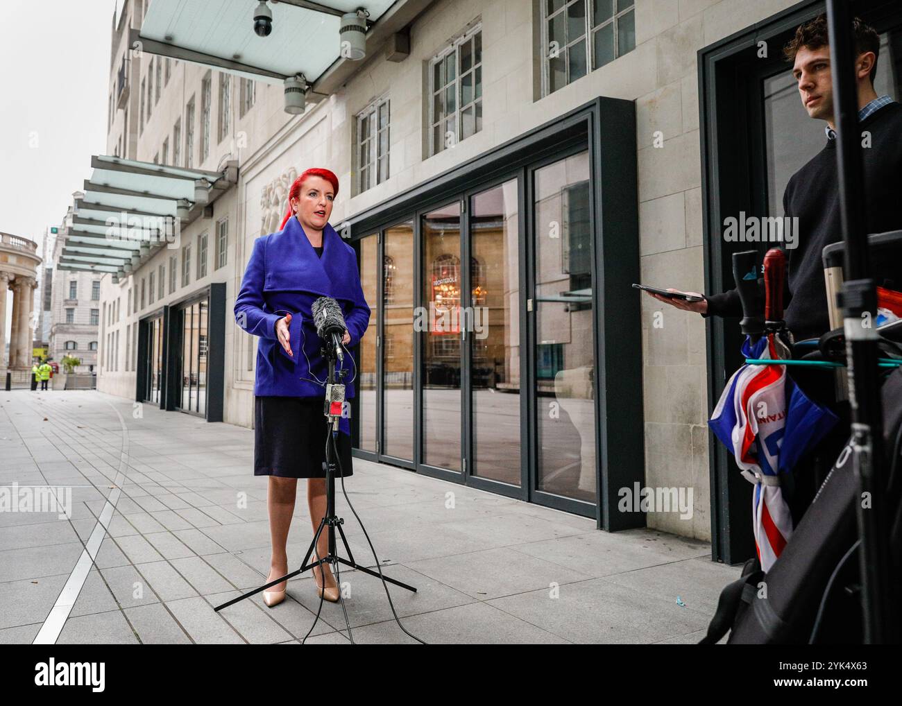 London, Großbritannien. November 2024. Louise Haigh, Verkehrsministerin, Abgeordneter Sheffield Heeley, ist bei der BBC zu sehen. Quelle: Imageplotter/Alamy Live News Stockfoto