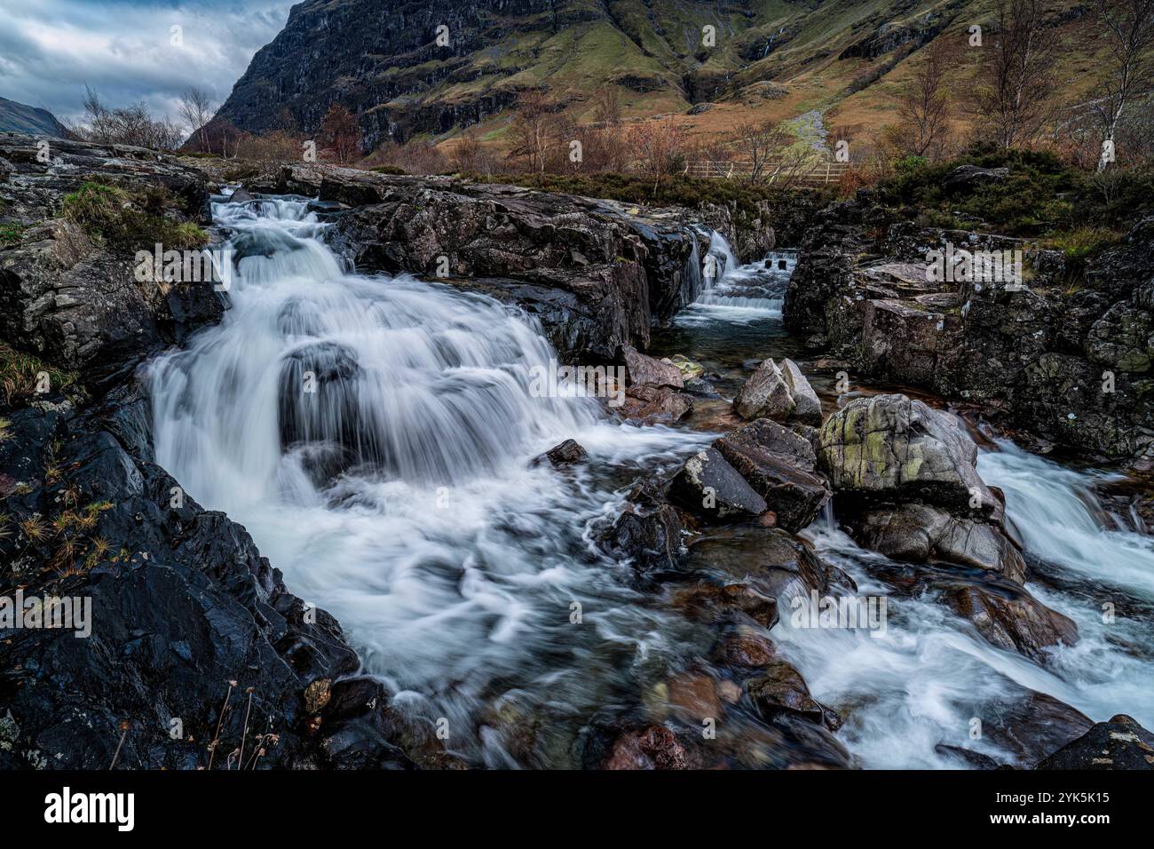 Clachaig Falls, Glencoe, Schottland Stockfoto