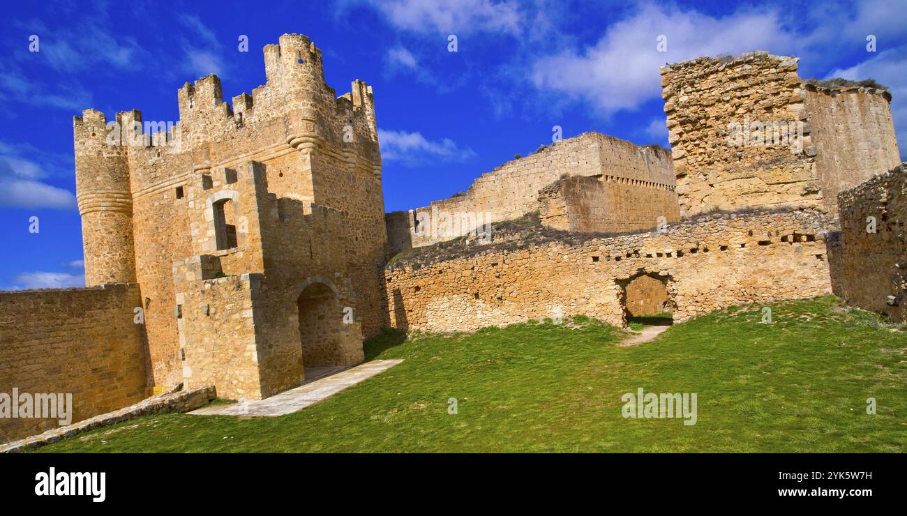 Schloss Berlanga de Duero, 12.-15. Jahrhundert, Berlanga de Duero, Soria, Castilla y Leon, Spanien, Europa Stockfoto
