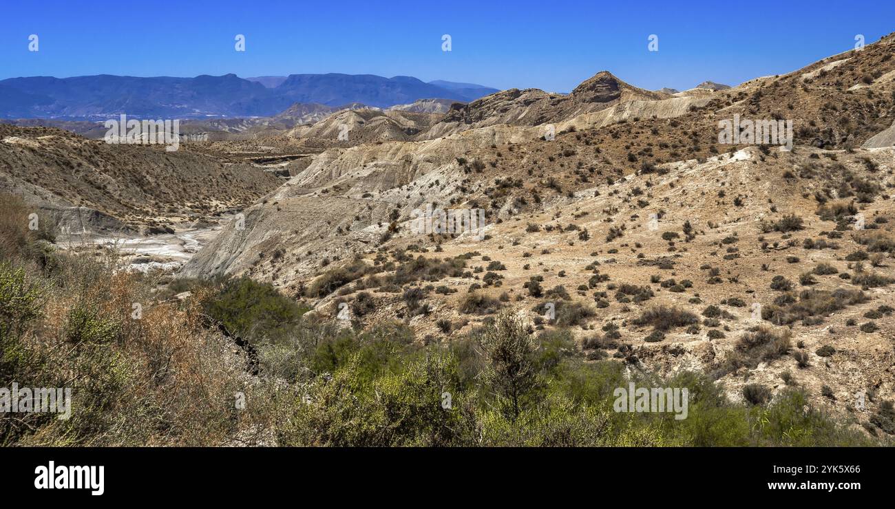 Tabernas Wüste Naturreservat, Sonderschutzgebiet, Heißes Wüstenklima, Tabernas, Almeria, Andalusien, Spanien, Europa Stockfoto